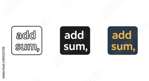 Add sum button icons in various color schemes