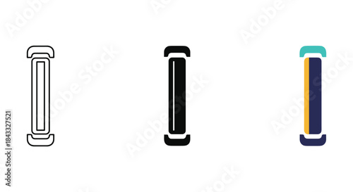 Smartwatch designs on white background