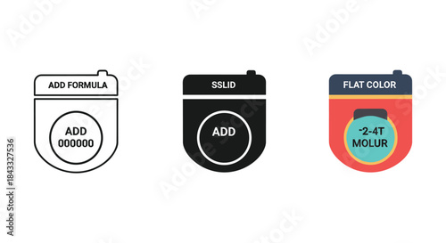 Three different paint can icons with unique labels and designs