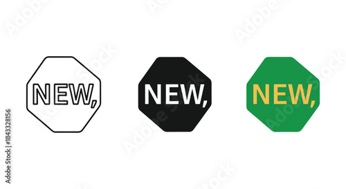 New label icons set for web and mobile applications