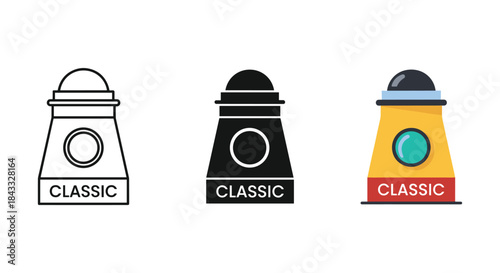 Traffic light icons in various styles and colors
