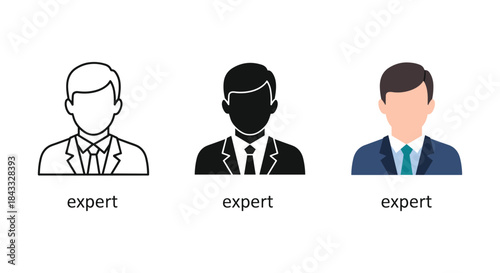 Three expert men in different styles