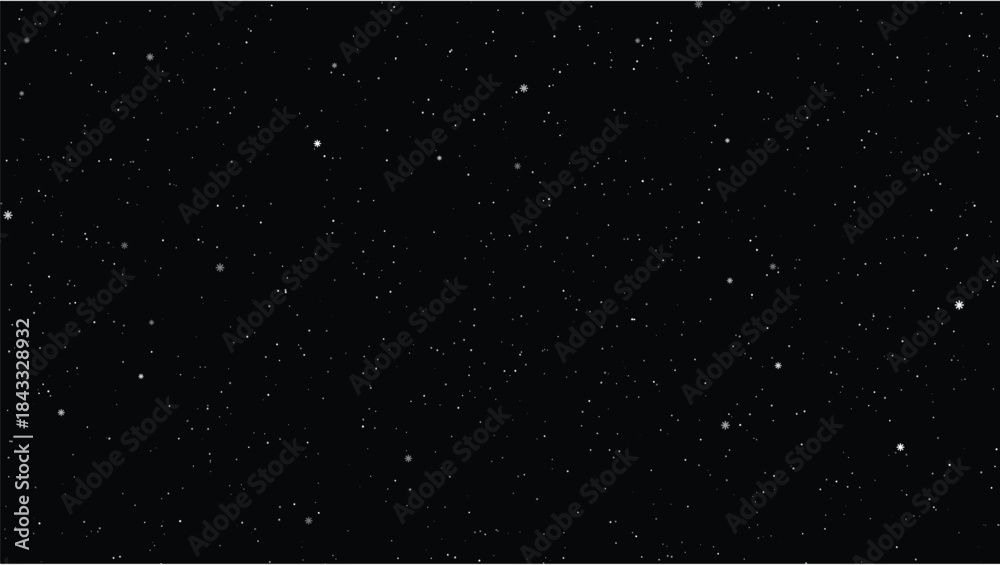 Fototapeta premium Christmas Snowy Background – Winter Holiday Snowfall Vector