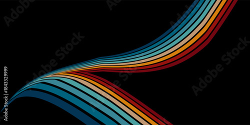 Vintage Striped Backgrounds, Posters, Banner Samples, Retro Colors from the 1970s 1980s, 70s, 80s, 90s. retro vintage 70s style stripes background poster lines. shapes vector design graphic 1980s