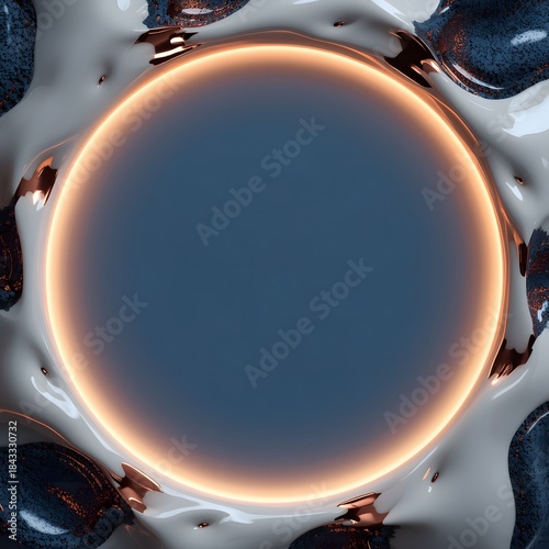 Copper and Blue Stone Artwork