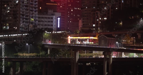 The rail transit Liziba station in Chongqing city, China