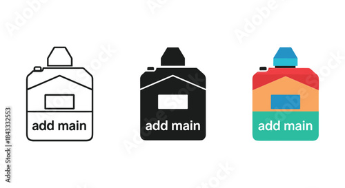 Add main button icon set in various styles