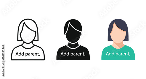 Add parent profile illustration with various styles