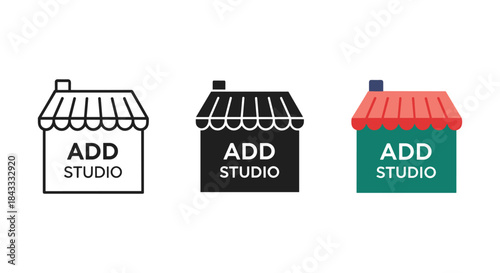 Add studio storefront logo design variations