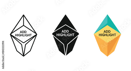 Add highlight icon set in various colors and styles