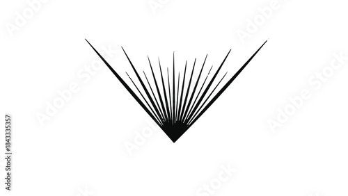 Abstract sharp lines radiating from a central point creating a burst of energy