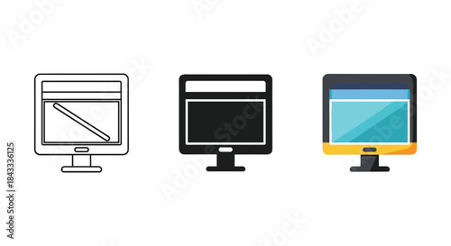 Different computer monitor icons
