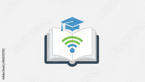 Email Notification and Inbox Message Vector Illustration. Open envelope with a new message alert, symbolizing digital mail, communication, and important updates.