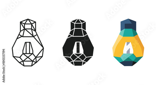 Fotografia Geometric shapes forming a distinctive logo design