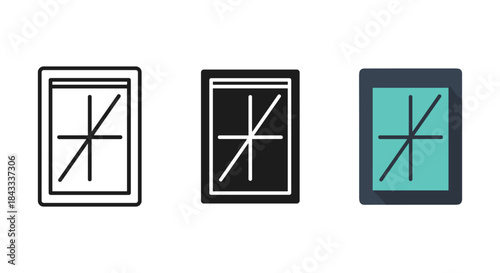 Collection of three different style asterisk icon