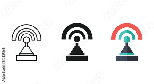Wireless router icons in various styles