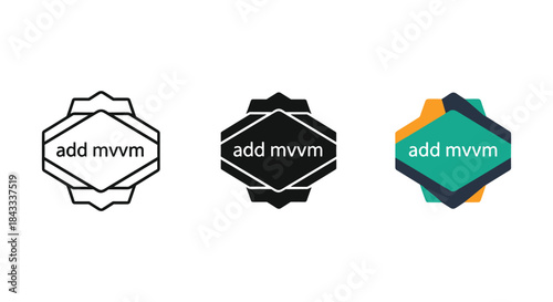 Add mvvm logo design variations