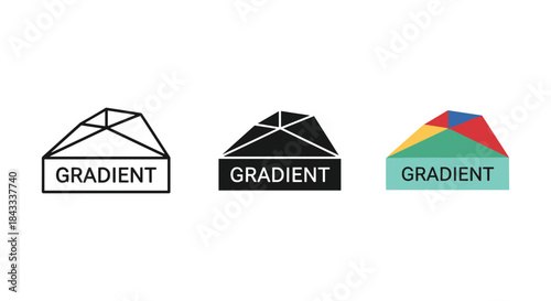 Gradient logo design variations