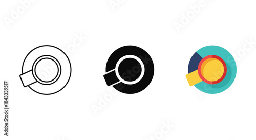 Coffee cup logo designs in different styles