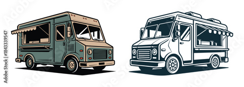 Two Food Trucks Serving Different Cuisines