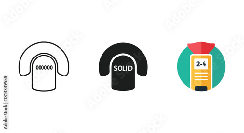 Simple icon set for bathroom products and accessories