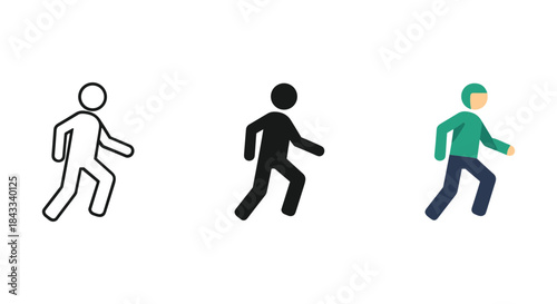 Three people running in different styles