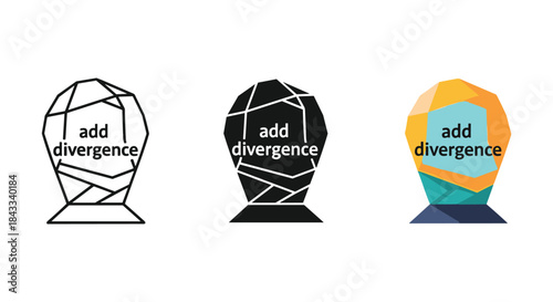 Add divergence logo design concepts