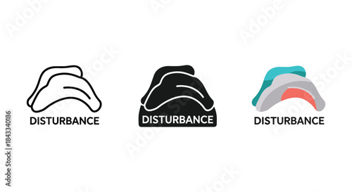 Disturbance logo design variations