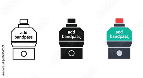 Add bandpass filter icons in various color schemes