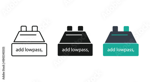 Add lowpass audio filter icons in different colors