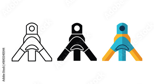 Abstract letter a logo design variations