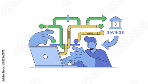 Digital Financial Management and Savings Optimization Flow