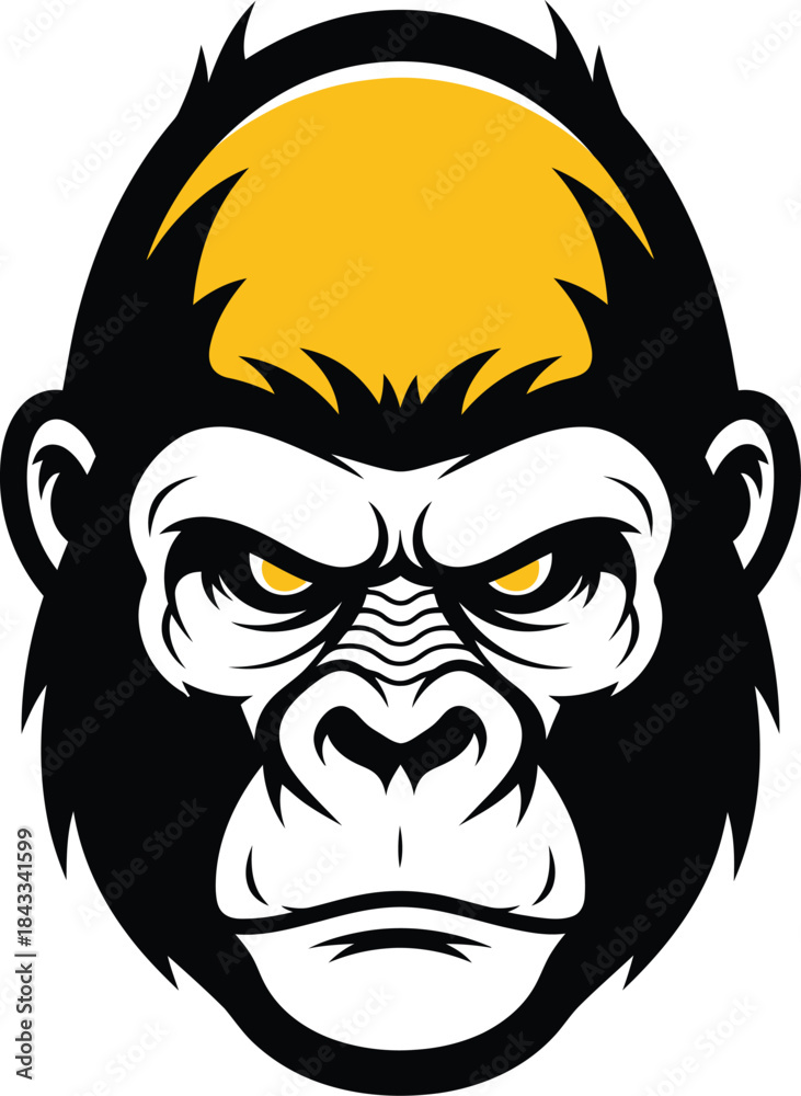 Fototapeta premium Angry gorilla head mascot logo vector