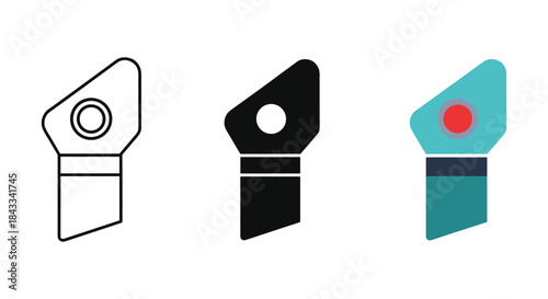 Three different colored indexable inserts for machining