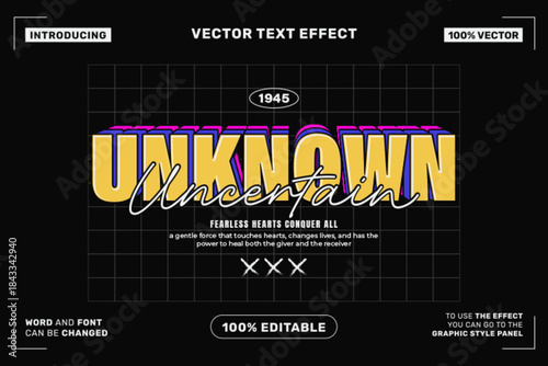 Unknown Editable Vector Text Effect