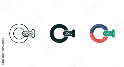 Different logo design options for brand identity