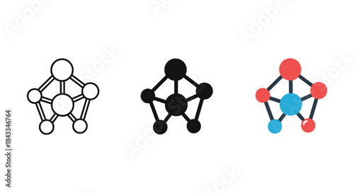 Molecular structure illustration set
