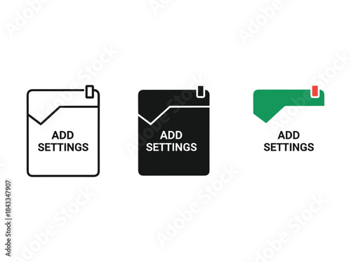 Add settings icons in various styles and colors