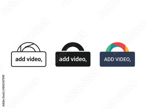 Add video button icons in various styles