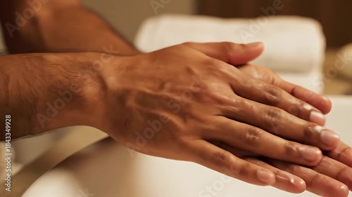 Wallpaper Mural Hand Care Routine - Applying Lotion for Soft Skin. Torontodigital.ca