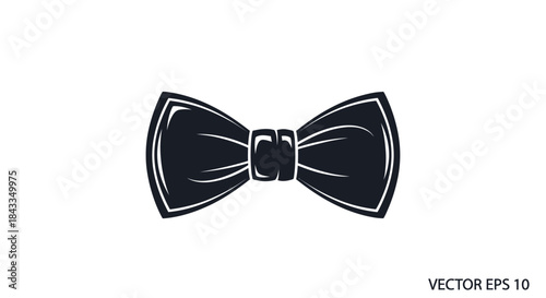 Classic Black Bow Tie Accessory for Formal Wear.