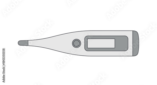 Digital Thermometer with LCD Display for Measuring Temperature.