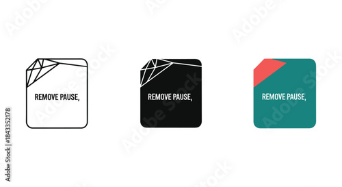Remove pause button design variations