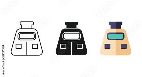 Set of weighing scale icon in different style