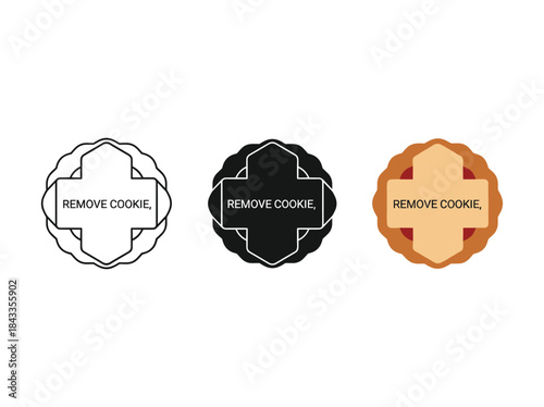 Cookie removal badge design variations