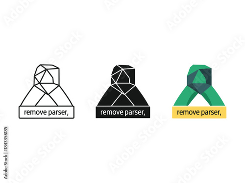 Geometric shapes with remove parser text