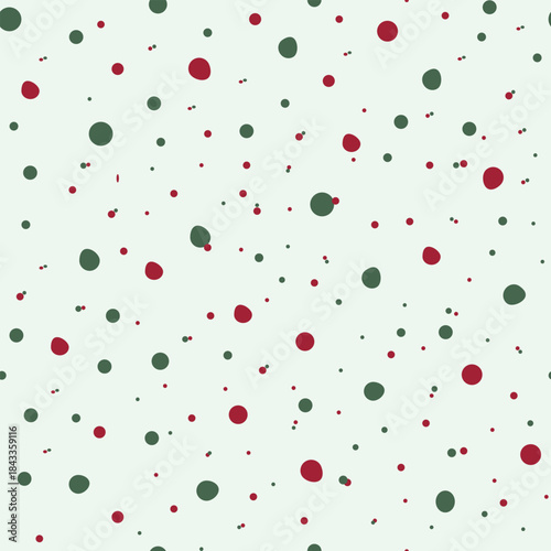 Elegant seamless pattern with small olive green and emerald spots scattered across a pure white surface ideal for fabric printing wrapping paper scrapbooking and web backgrounds