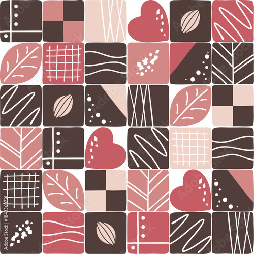 ボンボンショコラのパターン素材