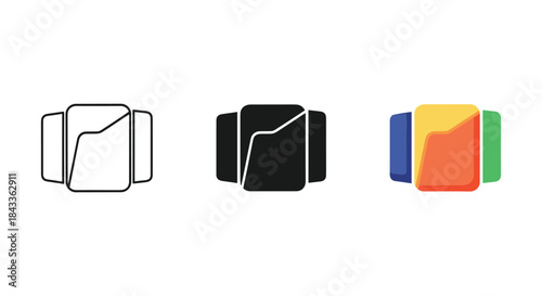 Google drive logo variations on white background