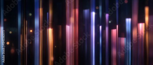 Colorful Vertical Light Stripes Abstract Background